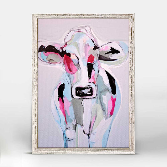 Lively Livestock - Cow Mini Framed Canvas