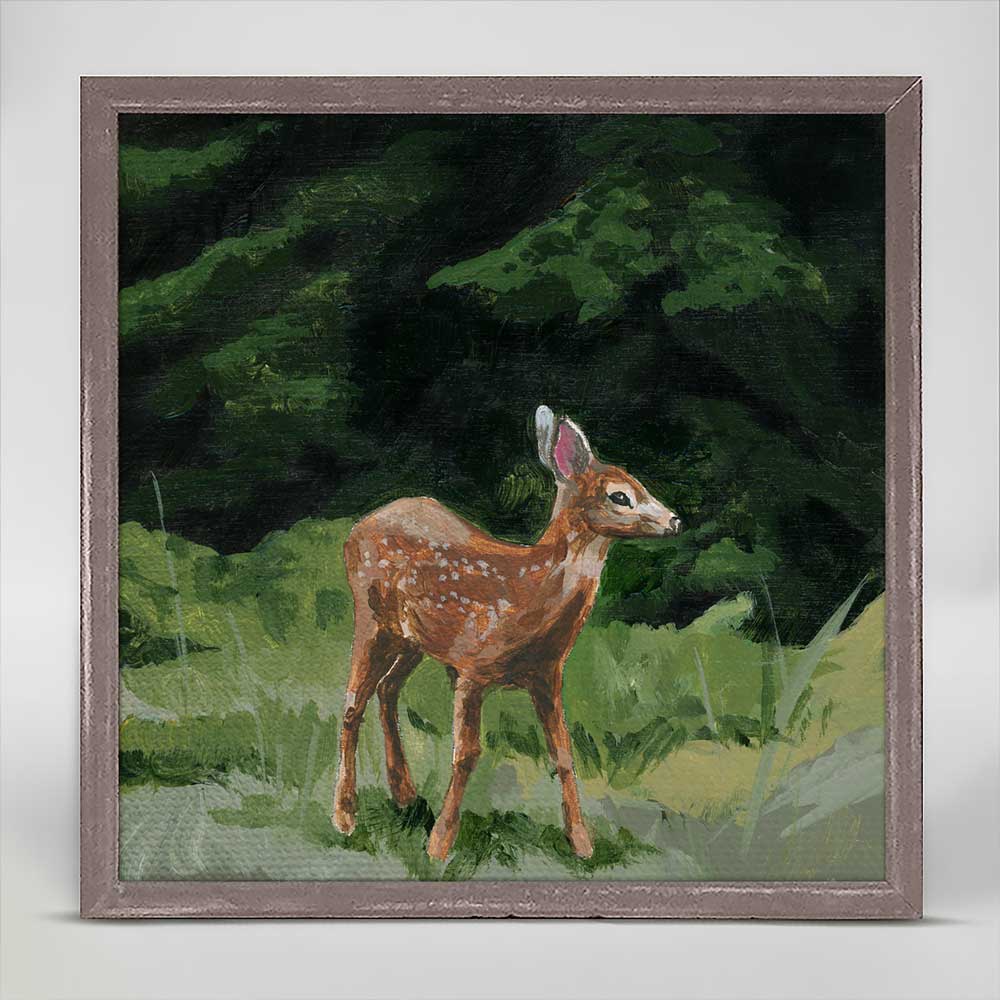 Woodland Life - Fawn Mini Framed Canvas