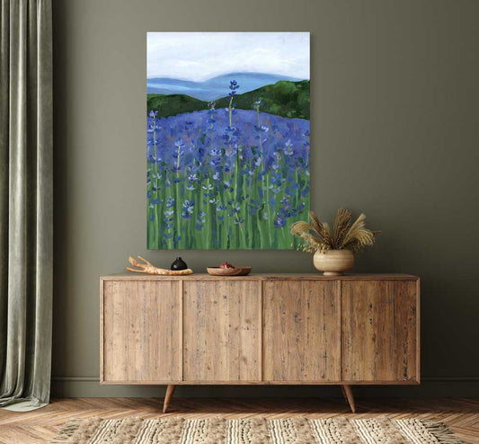 Country Life - Lavender Field Canvas Wall Art