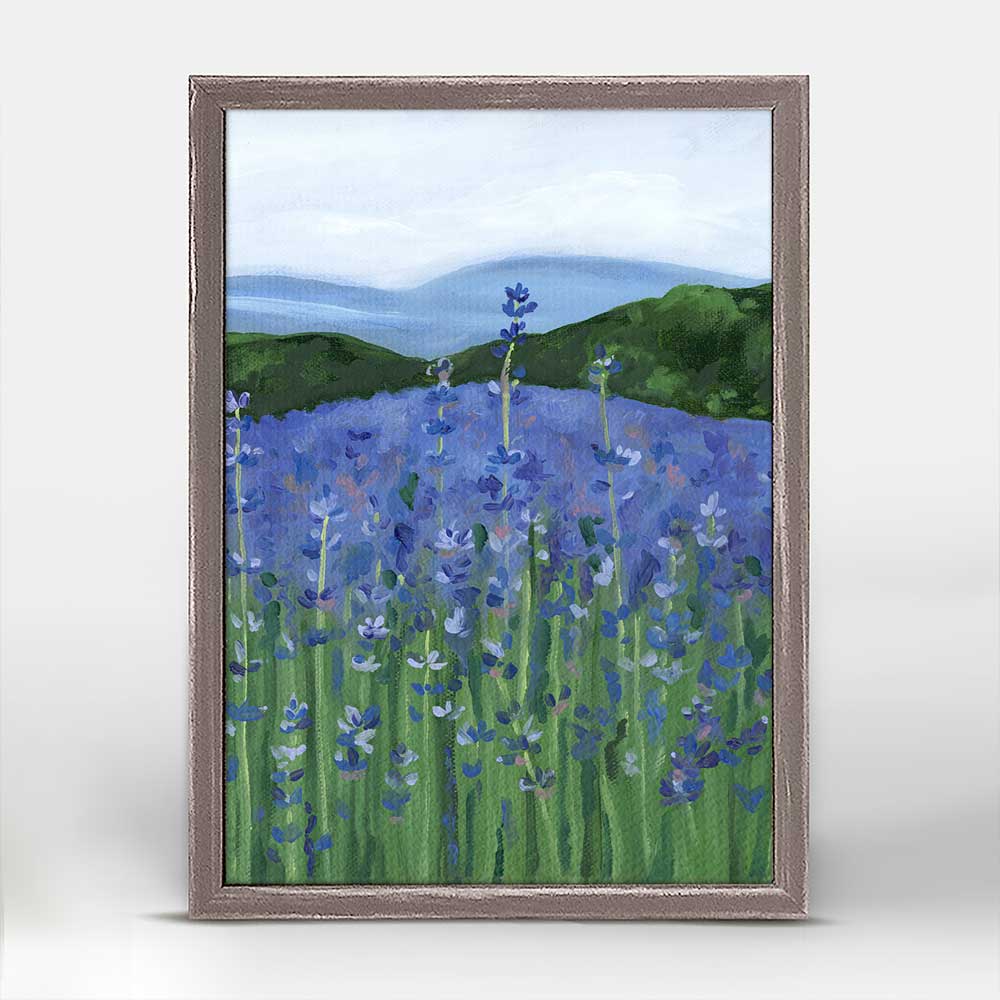 Country Life - Lavender Field Mini Framed Canvas