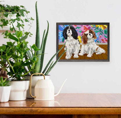 Dog Tales - Max & Chloe Mini Framed Canvas - GreenBox Art