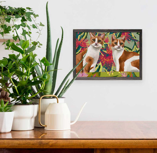 Cat Tales - Dot & Dash Mini Framed Canvas