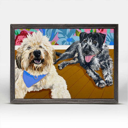 Dog Tales - Monty & Socks Mini Framed Canvas