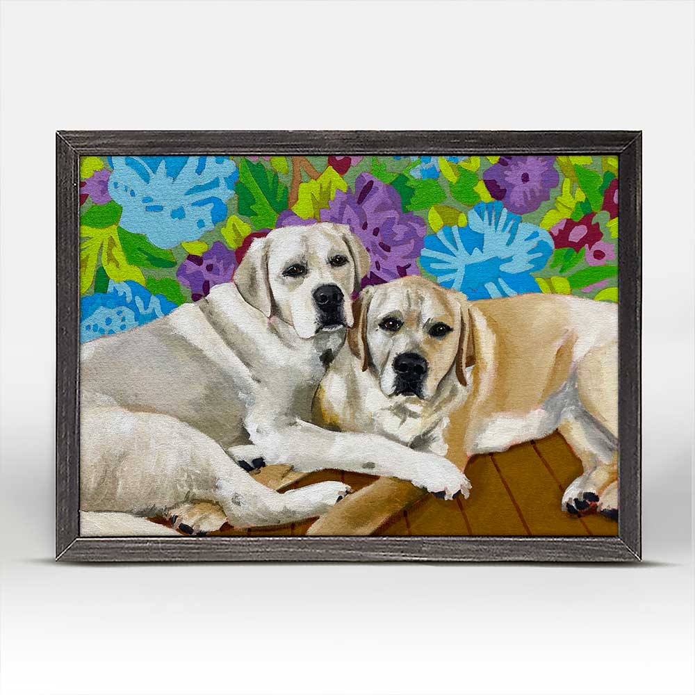 Dog Tales - Jake & Elwood Mini Framed Canvas