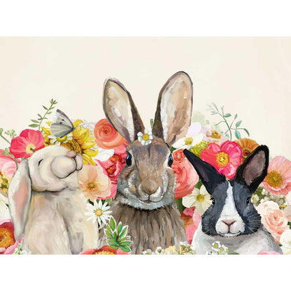 Springtime Bunny Pals Canvas Wall Art