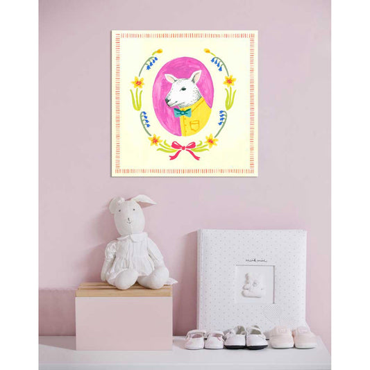 Portraits Of The Spring - Lamb Canvas Wall Art