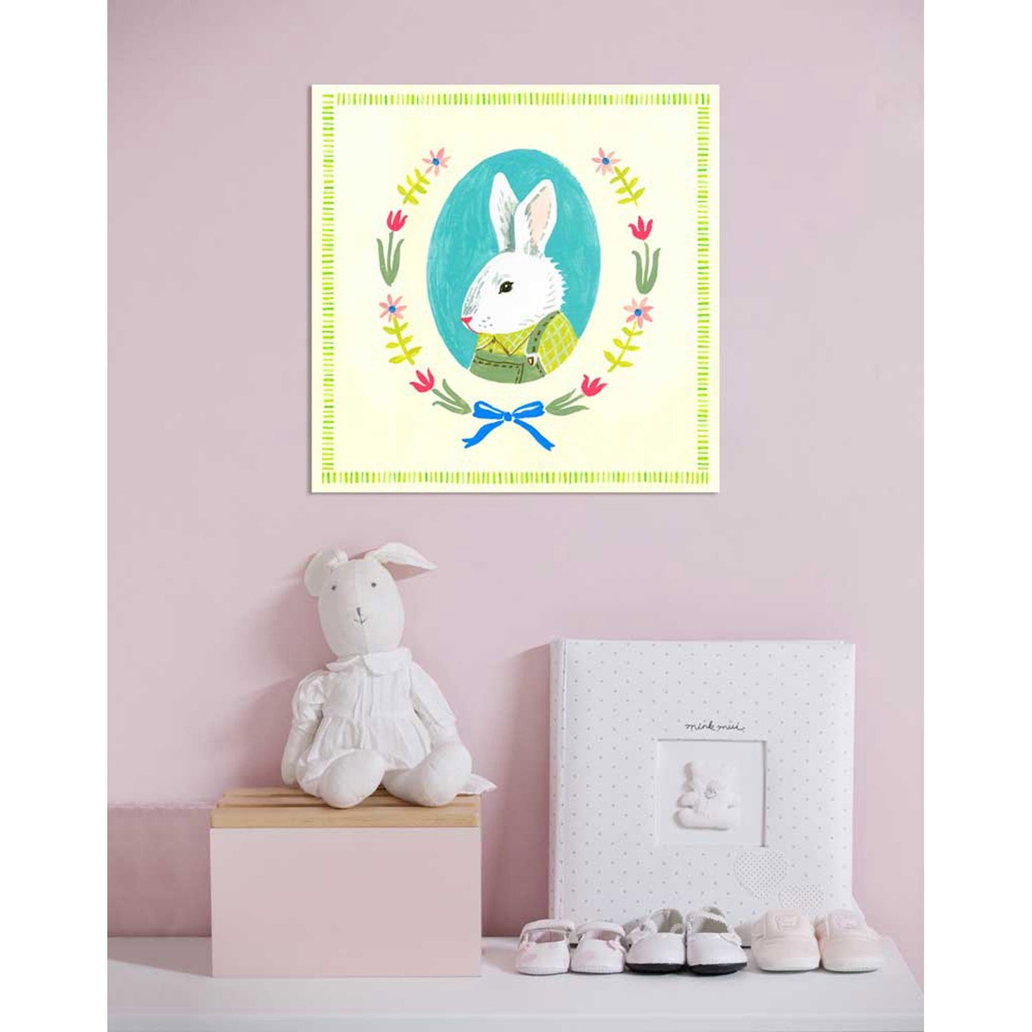 Portraits Of The Spring - Rabbit Canvas Wall Art - GreenBox Art