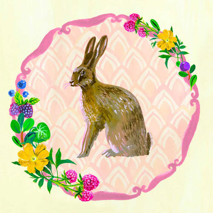 Portraits Of The Woodland - Rabbit Canvas Wall Art