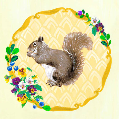 Portraits Of The Woodland - Squirrel Canvas Wall Art - GreenBox Art