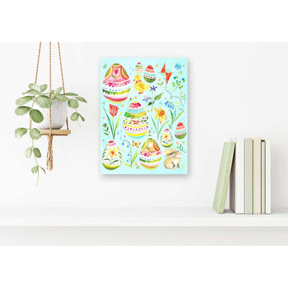 Easter Eggs Canvas Wall Art - GreenBox Art