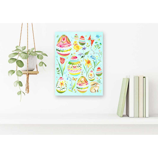 Easter Eggs Canvas Wall Art - GreenBox Art