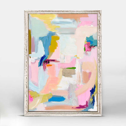 Pink Light Abstract Mini Framed Canvas