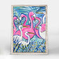 Flamingos & Egrets Mini Framed Canvas