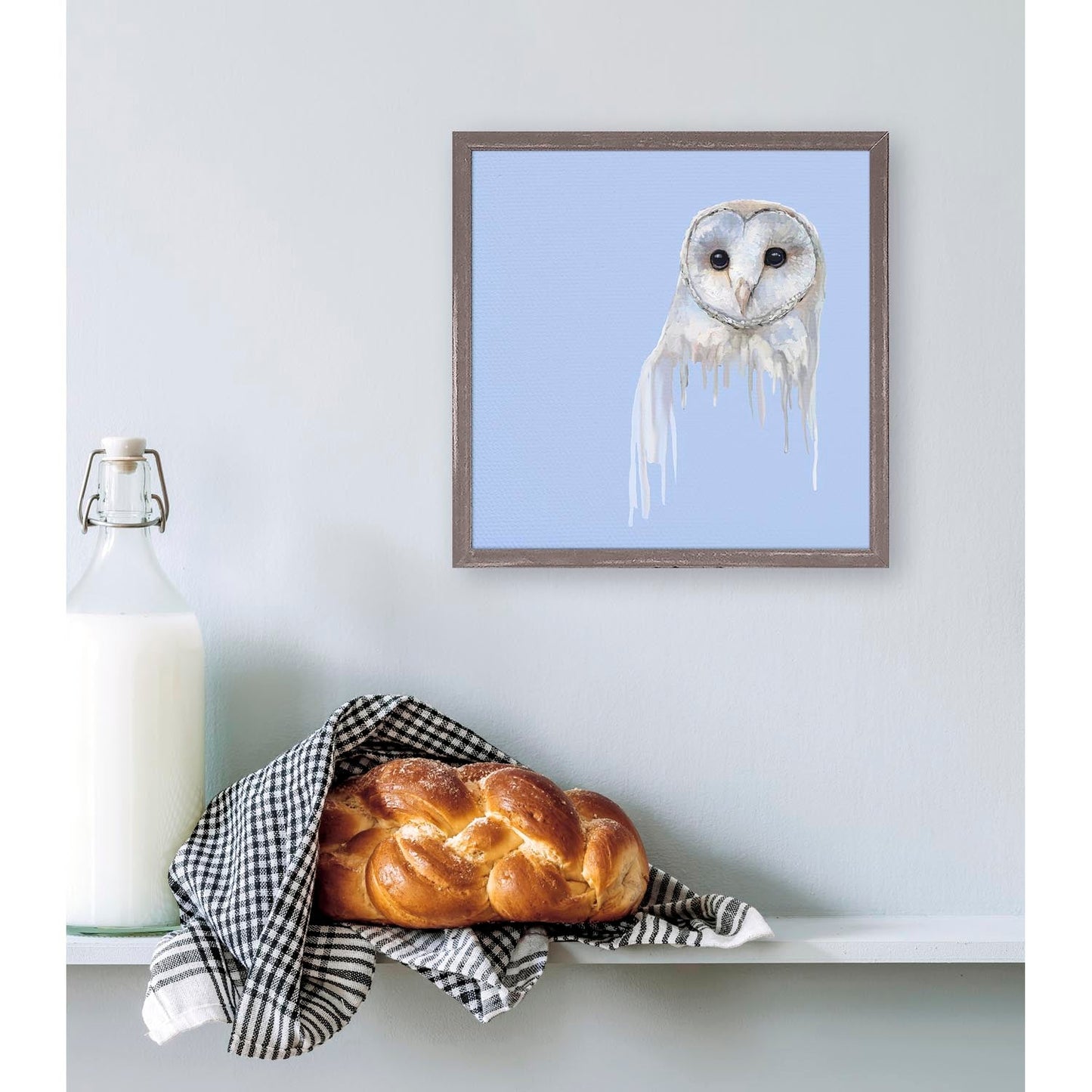 Drippy Owl Mini Framed Canvas - GreenBox Art