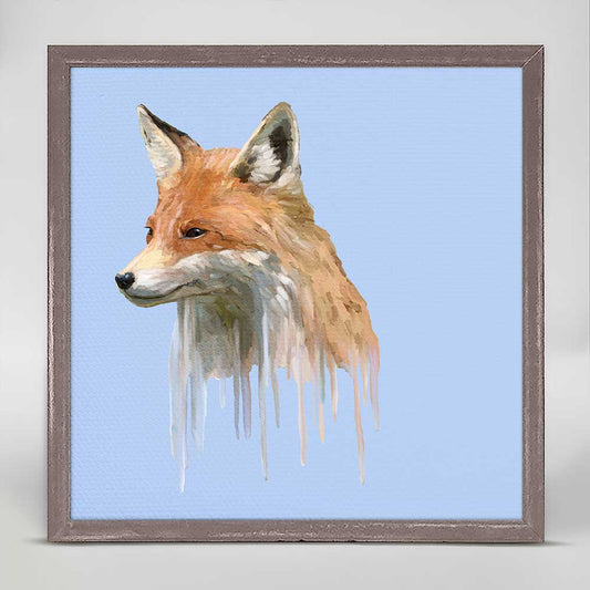 Drippy Fox Mini Framed Canvas - GreenBox Art