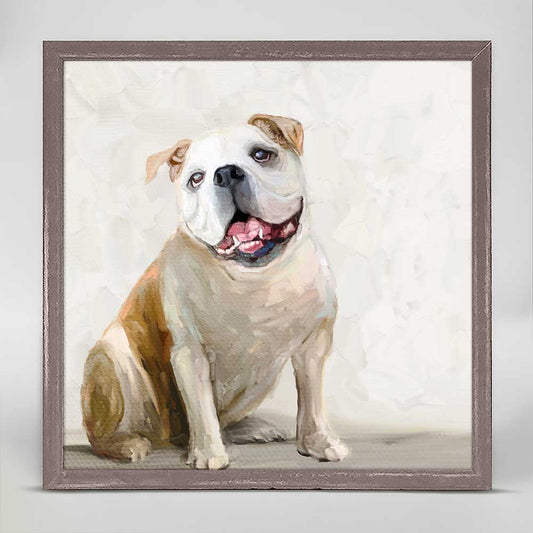 Good Boy Bulldog Mini Framed Canvas - GreenBox Art