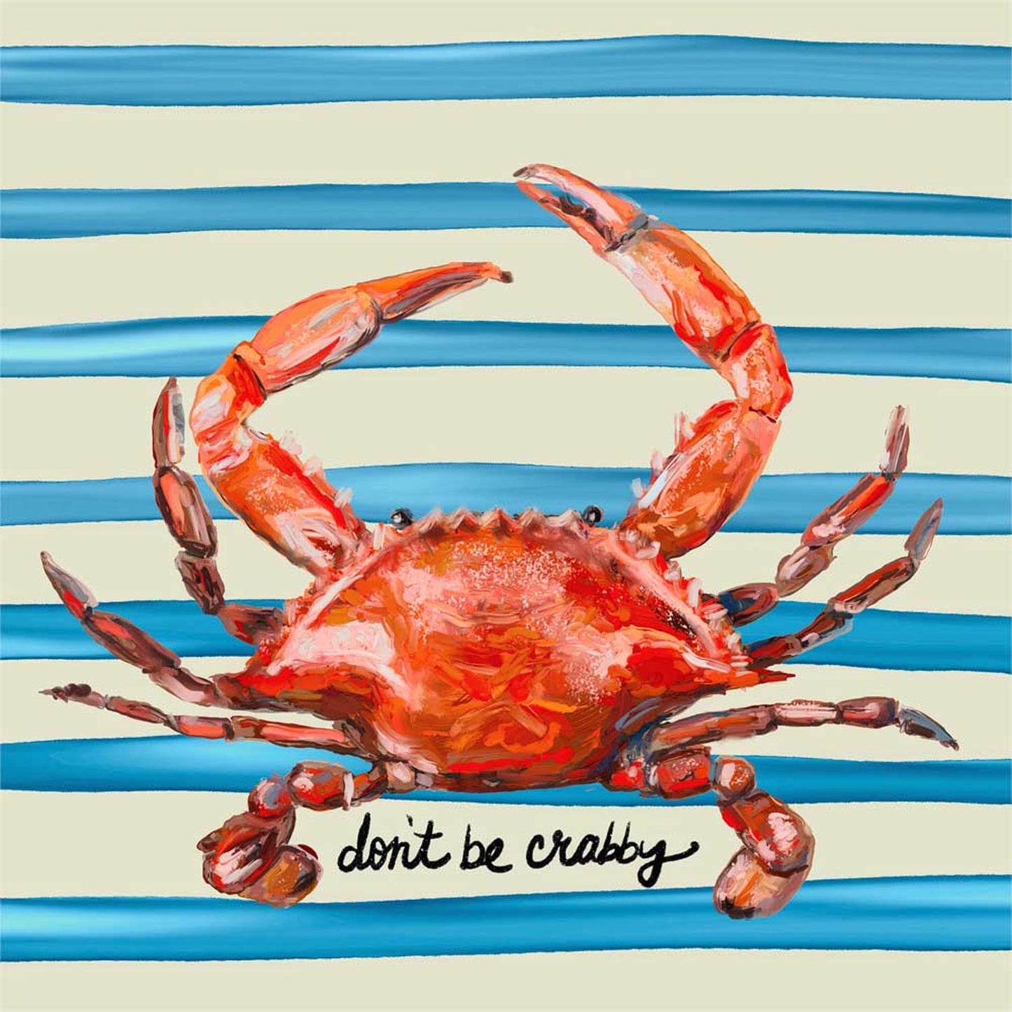 Don't Be Crabby Canvas Wall Art - GreenBox Art