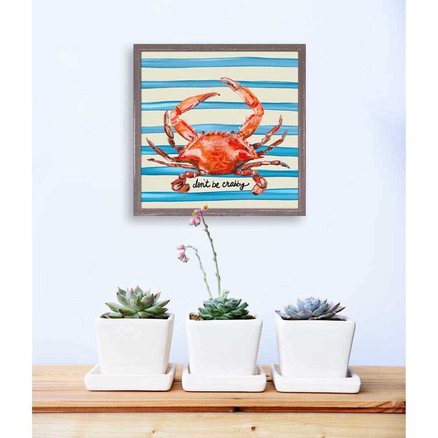 Don't Be Crabby Mini Framed Canvas - GreenBox Art