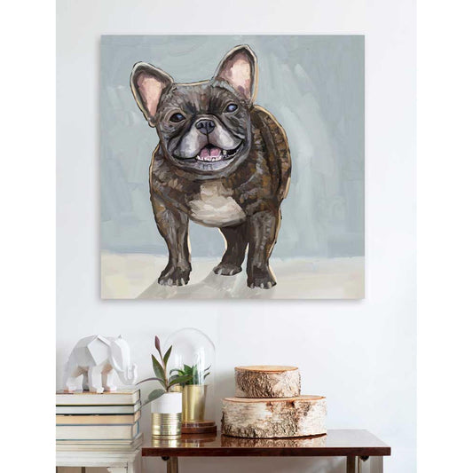 Good Boy Frenchie Canvas Wall Art - GreenBox Art