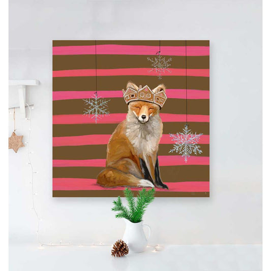 Holiday - Gingerbread Fox Canvas Wall Art - GreenBox Art