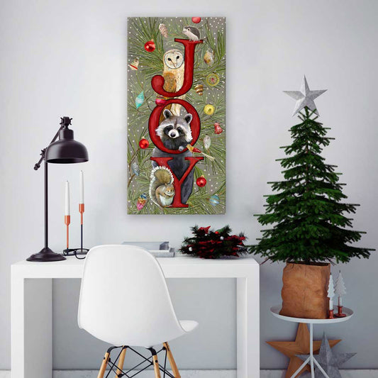 Holiday - Winter Woodland Joy Canvas Wall Art - GreenBox Art