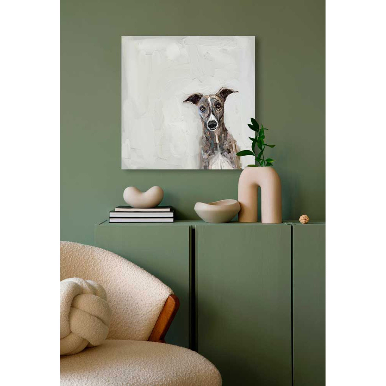 Whippet Love Canvas Wall Art - GreenBox Art