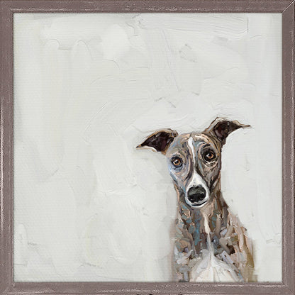 Whippet Love Mini Framed Canvas - GreenBox Art