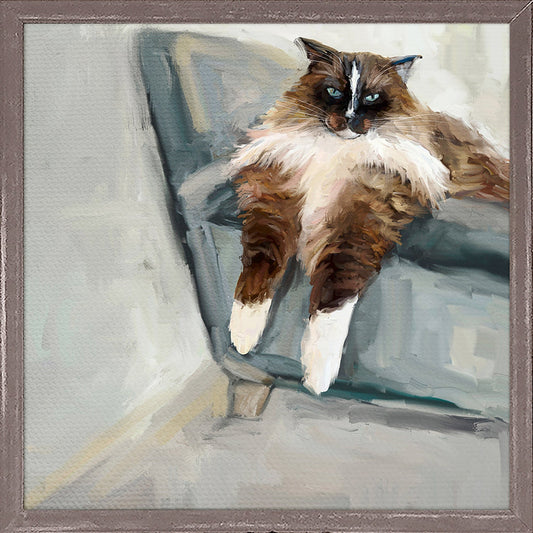 Peanut The Cat Mini Framed Canvas - GreenBox Art