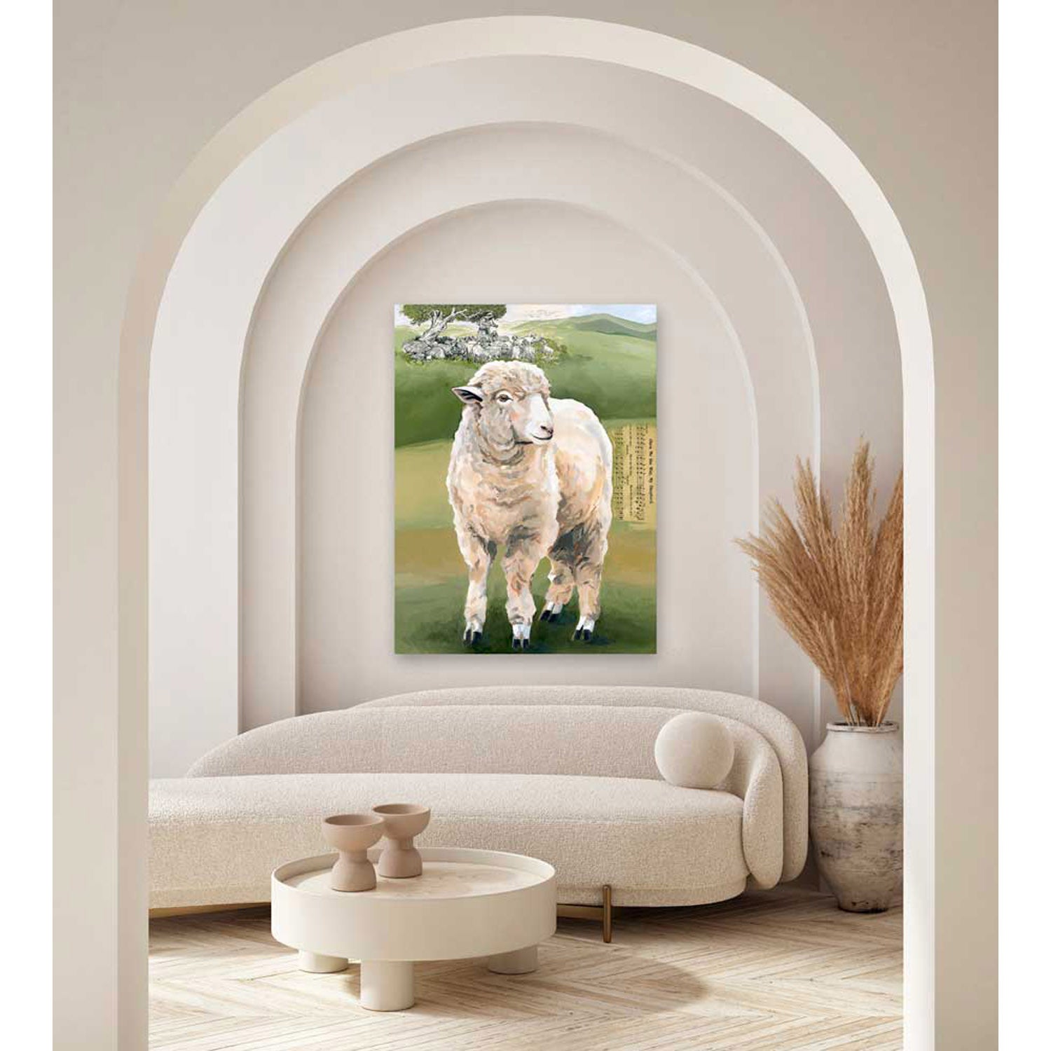 Show Me The Way Sheep Canvas Wall Art - GreenBox Art