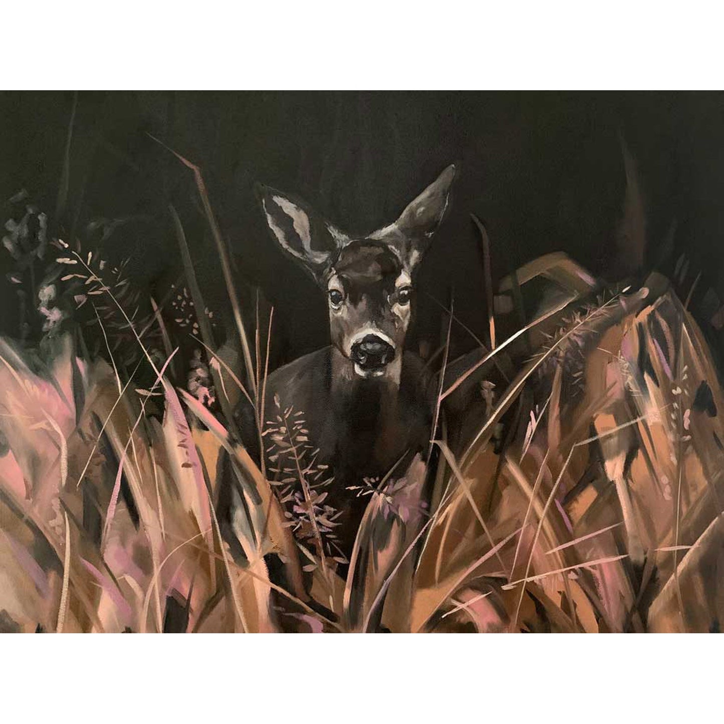 Woodland Life - Doe In The Woods Canvas Wall Art