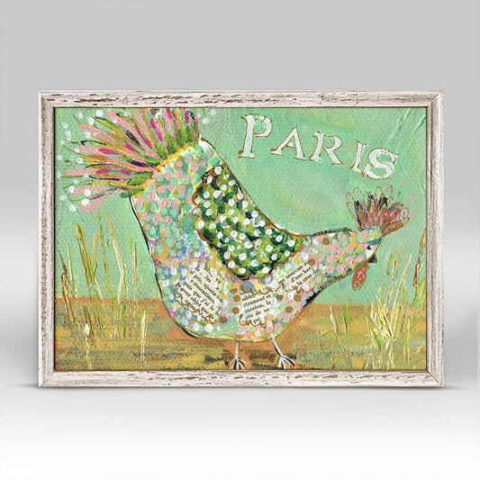 Parisian Poultry - Genevieve Mini Framed Canvas