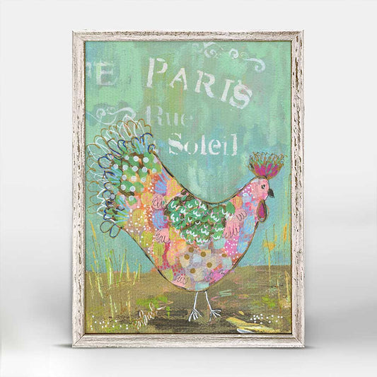 Parisian Poultry - Amelie Mini Framed Canvas