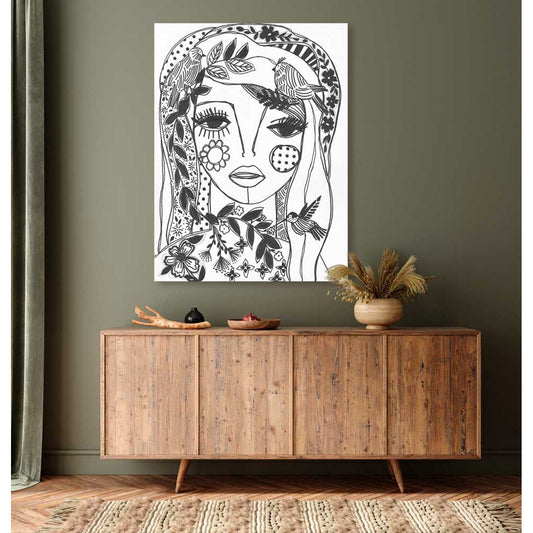 Fashion Floral - Free To Be Me Canvas Wall Art