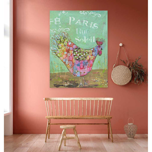 Parisian Poultry - Camille Canvas Wall Art