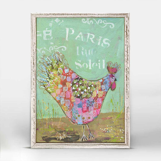 Parisian Poultry - Camille Mini Framed Canvas