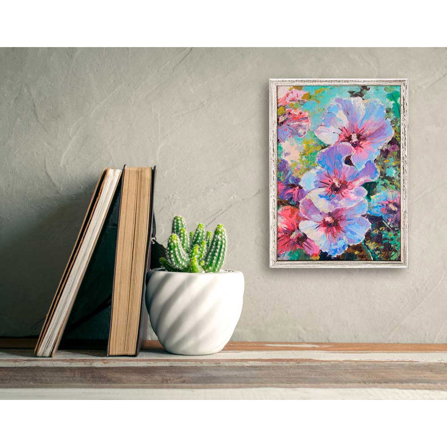 Rose Of Sharon Mini Framed Canvas - GreenBox Art