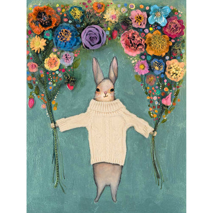 Bunny Bouquet Canvas Wall Art