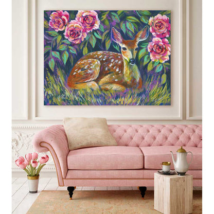 Rose Wreathed Canvas Wall Art - GreenBox Art