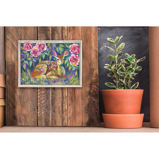 Rose Wreathed Mini Framed Canvas - GreenBox Art