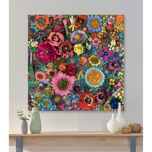 Flower Blossoms Canvas Wall Art - GreenBox Art