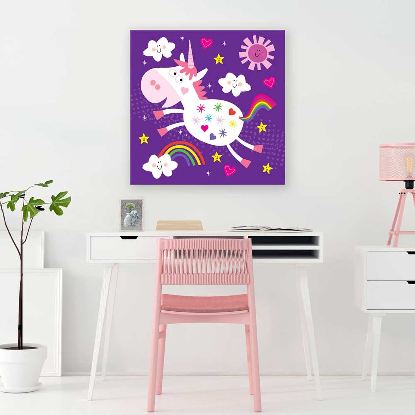 Unicorn Joy Canvas Wall Art
