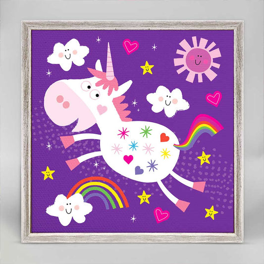 Unicorn Joy Mini Framed Canvas