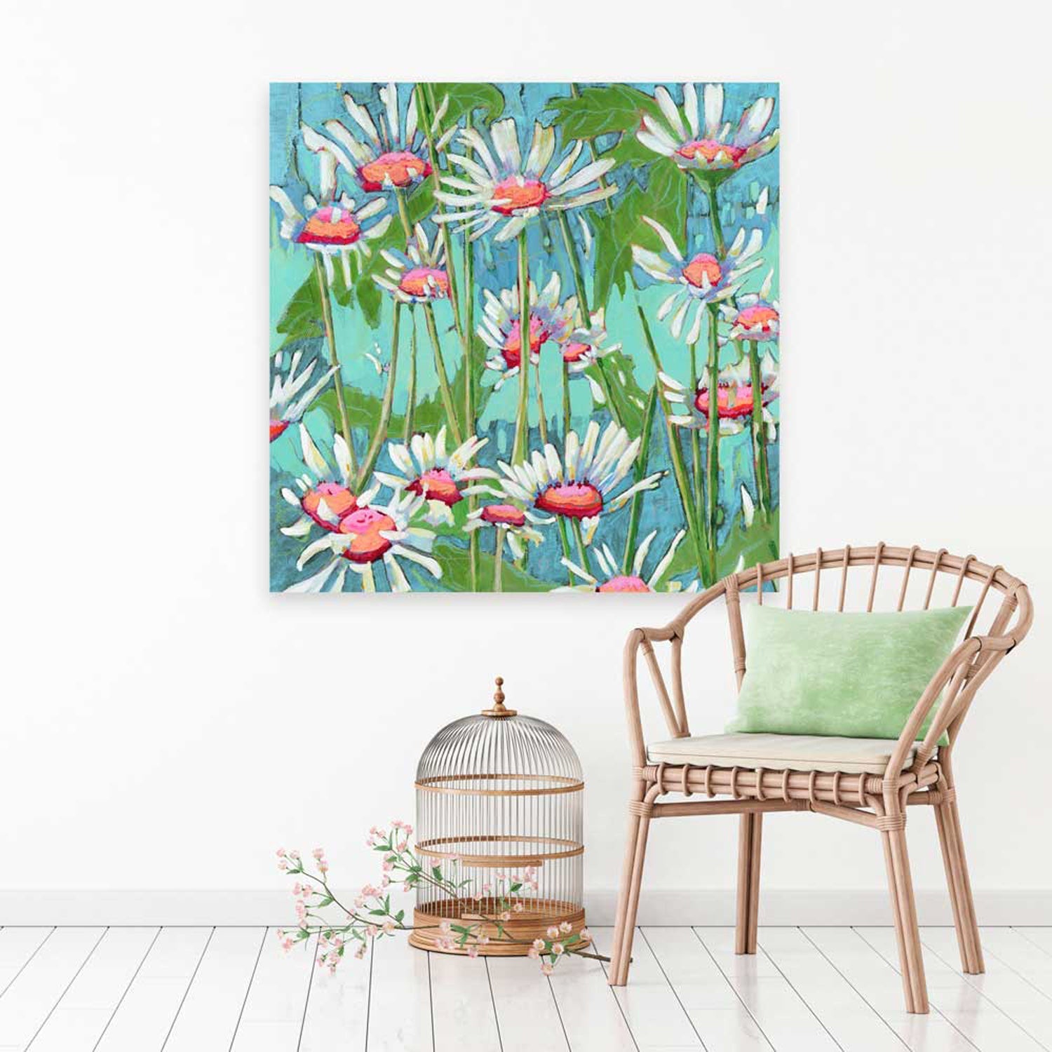 Daisy Daze Canvas Wall Art - GreenBox Art