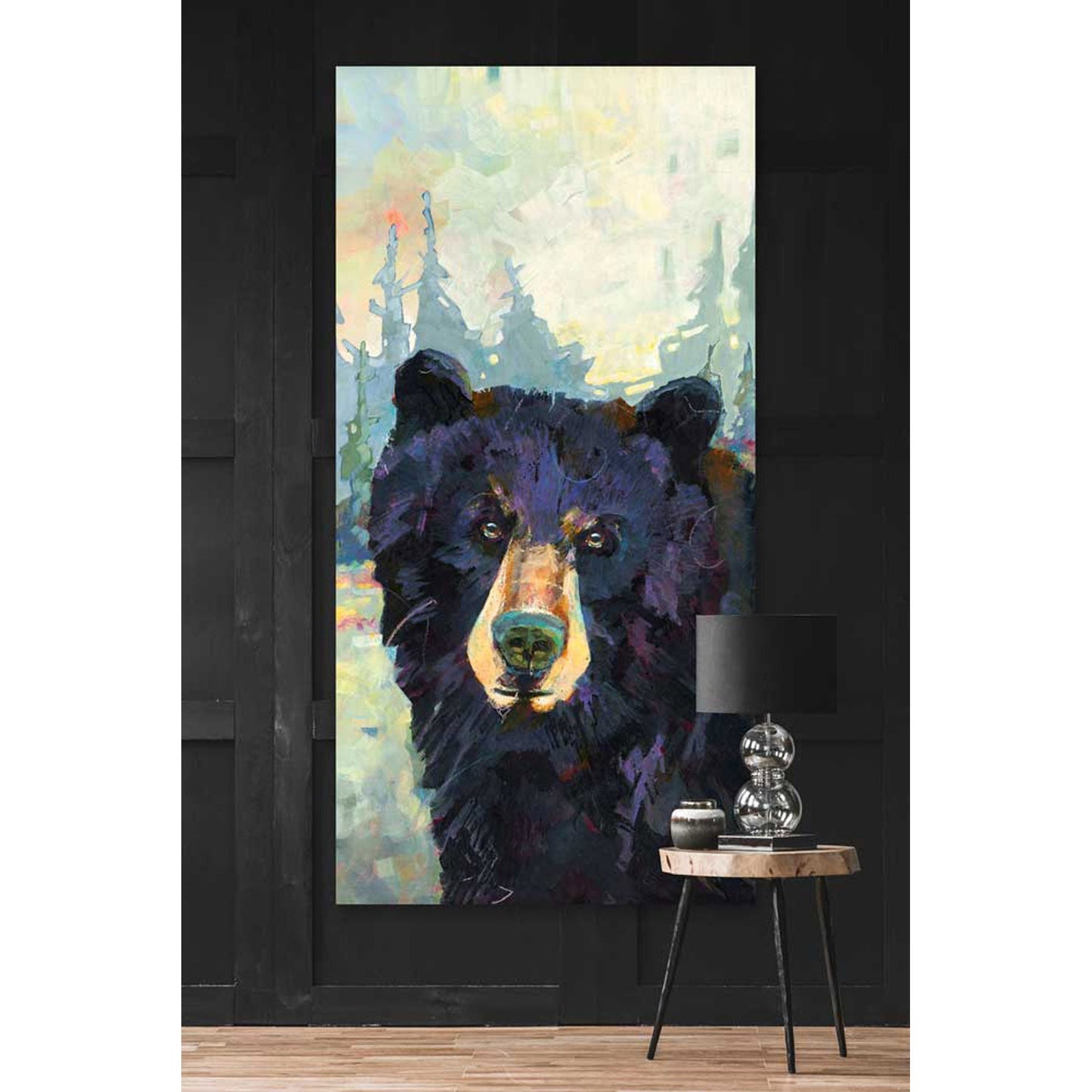 Bright Eyes, Black Bear Canvas Wall Art