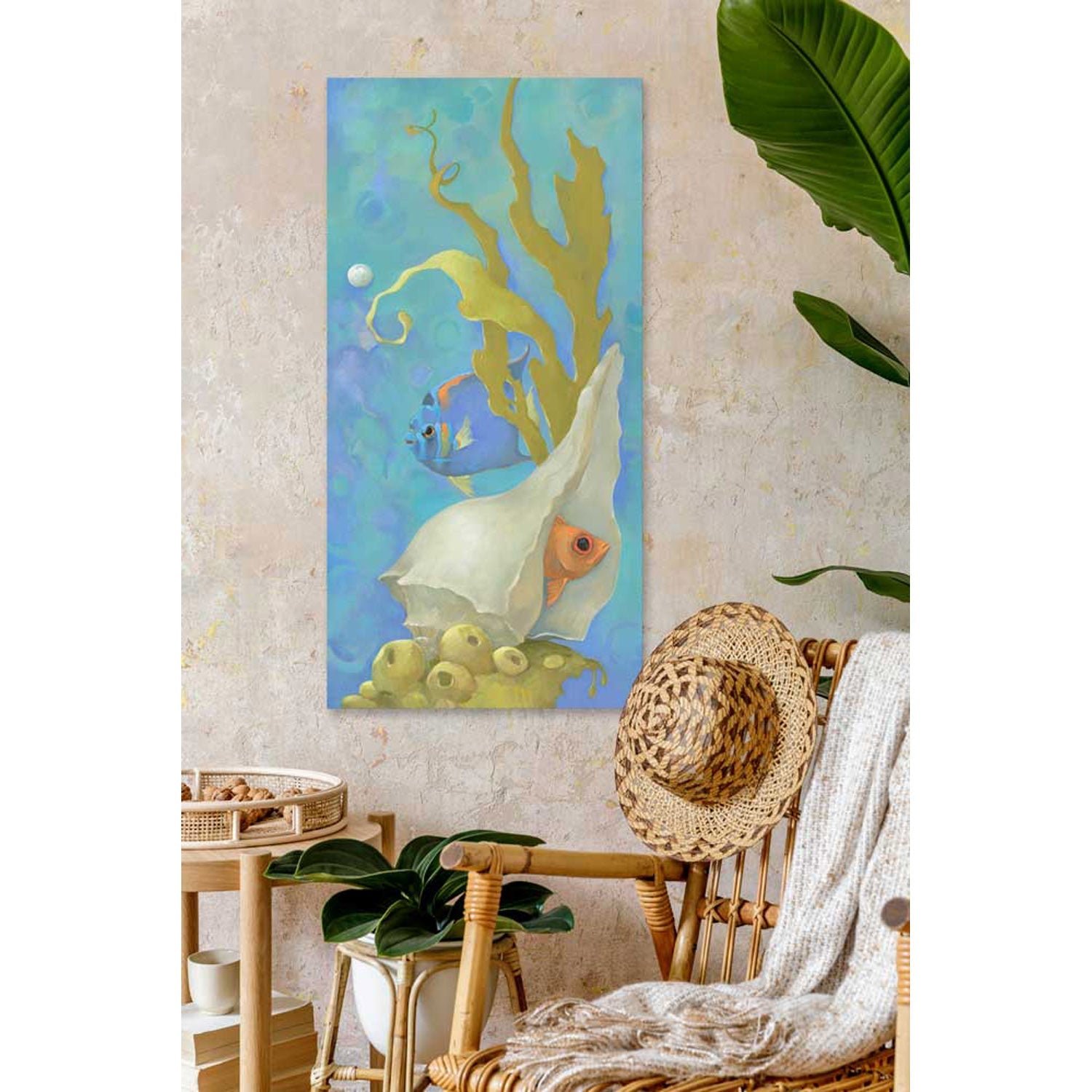 Welk With Floating Pearl Canvas Wall Art - GreenBox Art