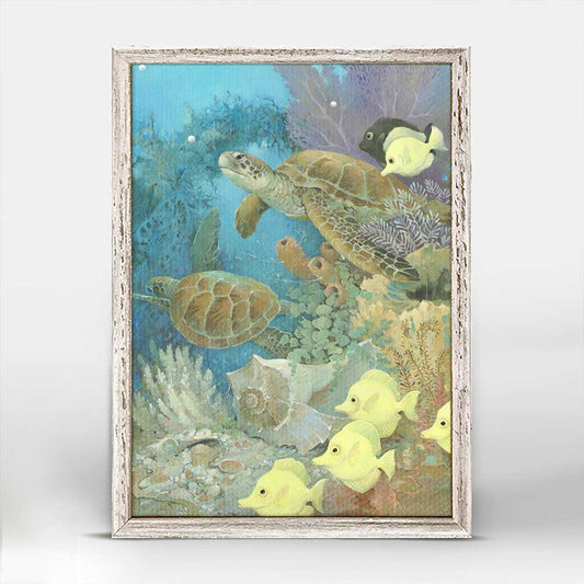 Turtles & Tangs Mini Framed Canvas