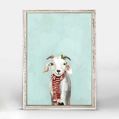 Holiday - Festive Goat Mini Framed Canvas - GreenBox Art