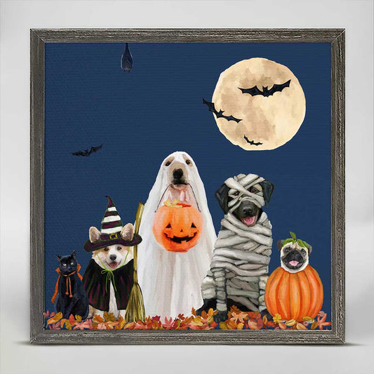 Halloween Pups Mini Framed Canvas