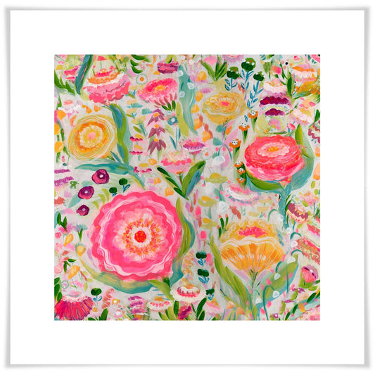 Pink & Yellow Blossoms Art Prints