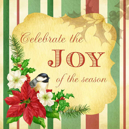 Holiday - Celebrate The Joy Of the Season Canvas Wall Art - GreenBox Art